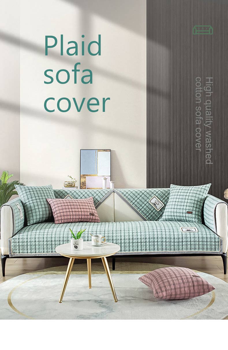 Plaid Sofa Cover-1